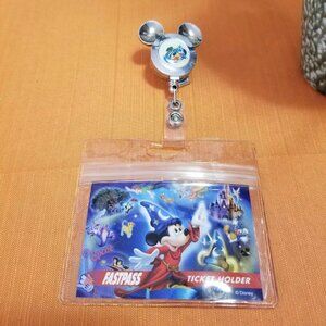 Walt Disney World Sorcerer Mickey Ticket Lanyard